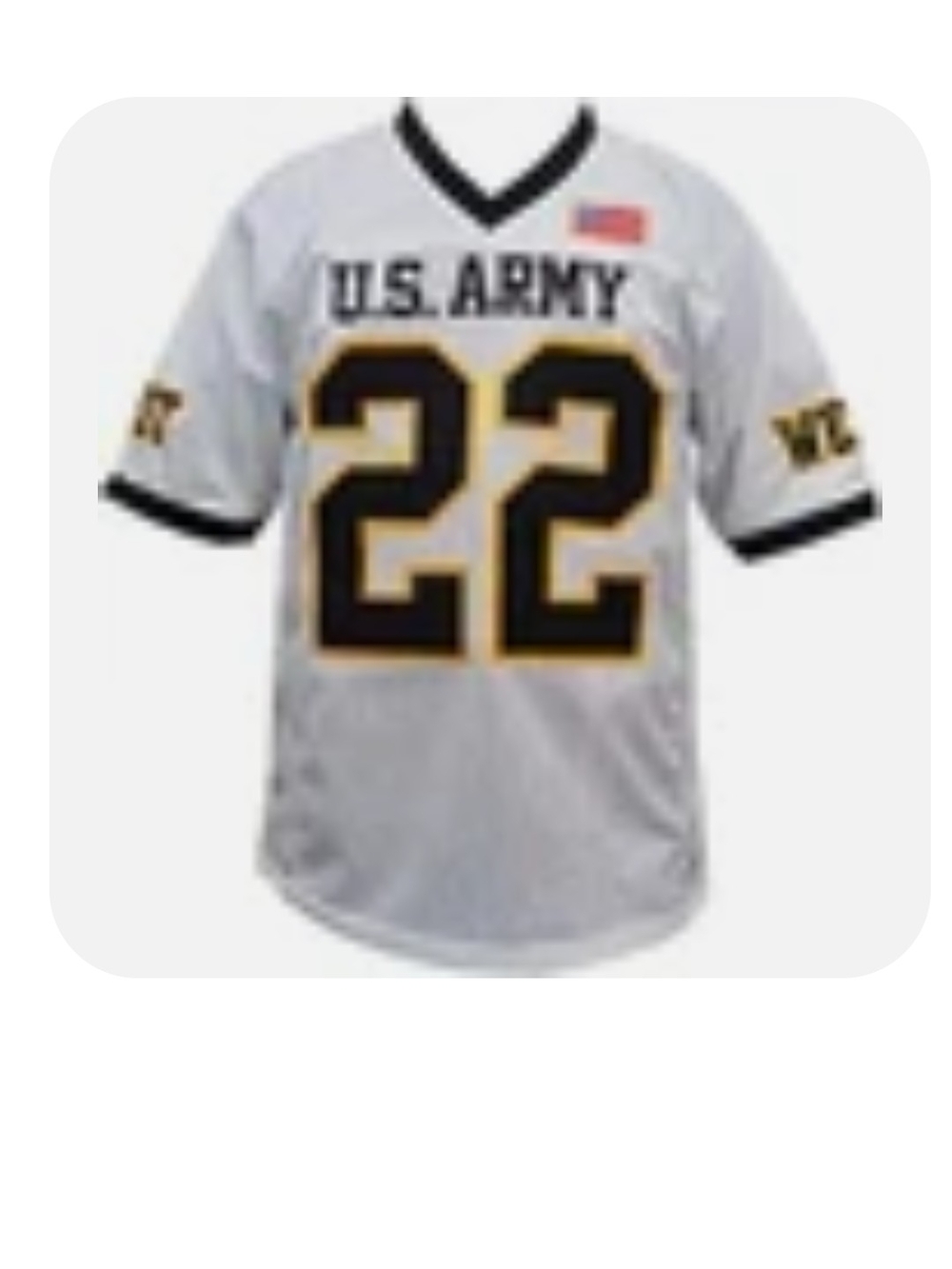 U.S. Army White Number 22 Men's Jersey